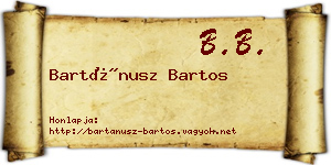Bartánusz Bartos névjegykártya